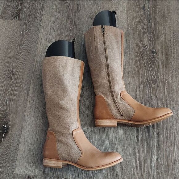 Womens Caterpillar Sabrina Tan Leather and Wool Riding Boots P310508 - Size 7.5 - Picture 1 of 8